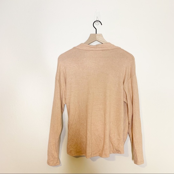 NEW Lush Nordstrom Apricot Long Sleeve Surplice Neckline Blouse Small - Picture 2 of 10